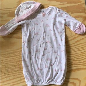 Little Me gown with hat